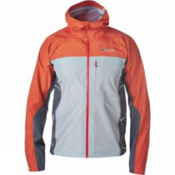 Berghaus Mens Vapour Storm Jacket Silver Filigree/Koi Orange/Carbon
